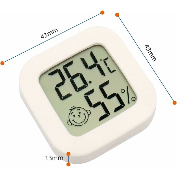 3 Stykker Mini Digitalt Indendørs Termometer Hygrometer Fugtigheds Temp