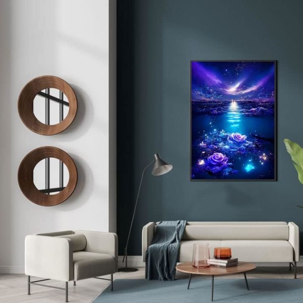 5D Diamond Art Painting Kit, DIY Diamond Painting Kit Romantic B
