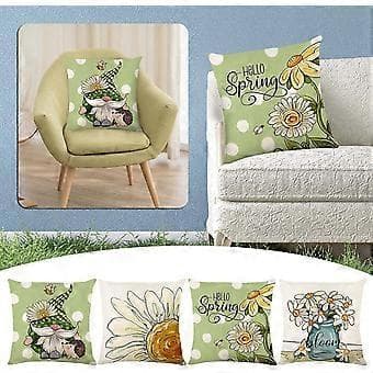 Set med 4 kuddfodral 45 x 45 cm, för soffa sovrum vardagsrum