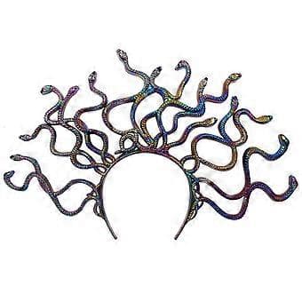 Mystisk antikk slangehodeplagg Kvalitets hodeplagg Unikt hodeplagg Halloween Cosplay Tilbehør for trendy damer plating