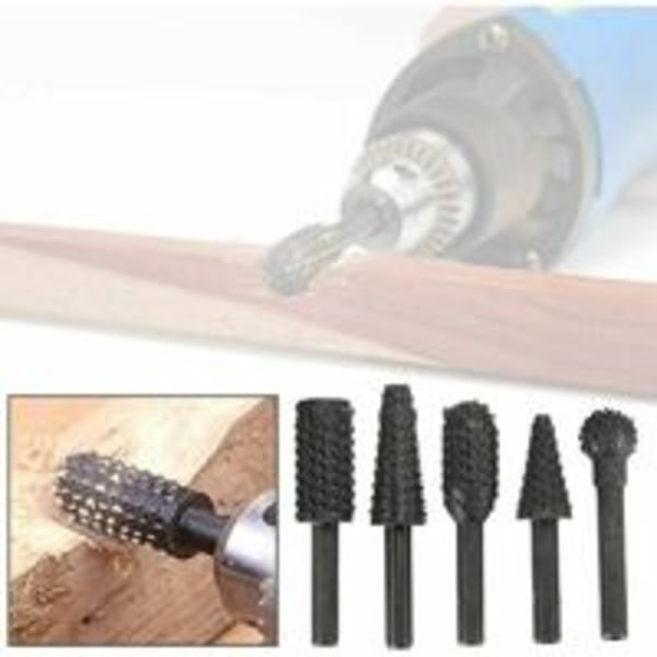1/4 6 mm Roterande grader Set Power Träslipning Gravyr Carvi