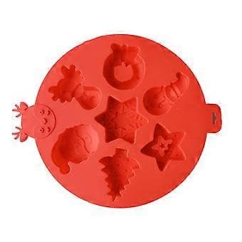 Silikonmousseform Jul-tema Silikonmaterial Puddingformar Chokladform Bakningstillbehör för Tårtbakning 8 gingerbread Man