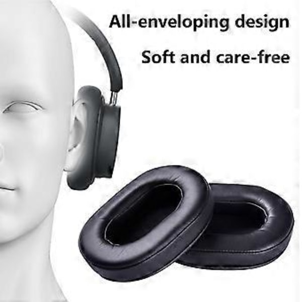 1 par ersättningsöronkuddar för ATH-MSR7 MDR-7506 ATH-M30 ATH-M35 ATH-M40FS ATH-M45 ATH-M50S MDR-CD900ST hörlurar, brun brown