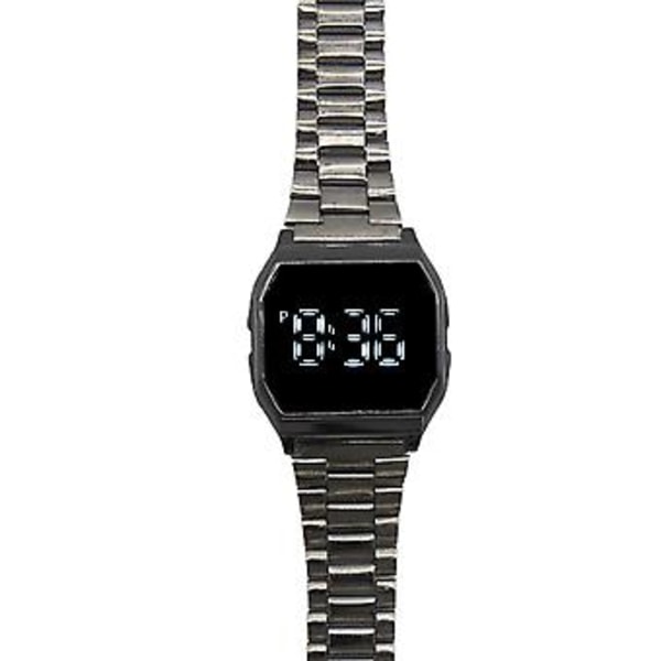 Elektronisk Digital Klocka Multifunktionell Modeklocka Casual Armbandsur För Kvinnor Män Ny (Svart)