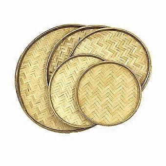 Makramé Väggbonad Dekor DIY Bambu Serveringsbricka Hängande Dekorationer DIY Konstmaterial Stil 1-pack