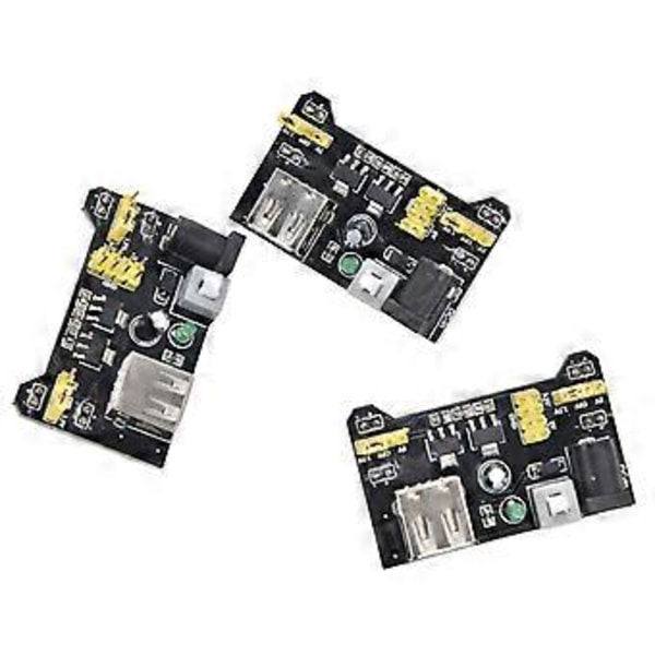 3 st Brödbrädeströmmodul för prototyptavla DC 6.5?12V USB-ström 3.3V/5V ( )
