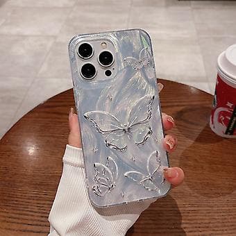 Til iPhone 15 Plus dobbeltsidet sølvtrykt IMD PC + TPU telefoncover