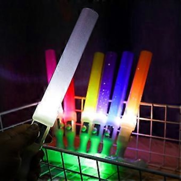 3 Moduser Blinkende LED Lysstaver Slanke Selvlysende Staver Lysende Leker Sikkerhetslys Partyutstyr Holdbar Gul Yellow