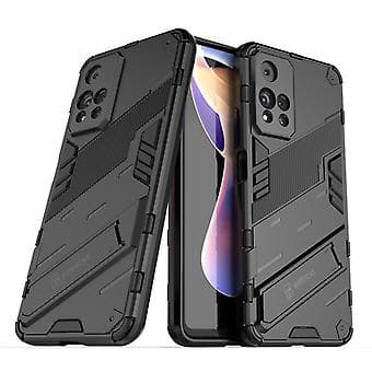 Slankt deksel for Redmi Note11 Pro 5G Støtsikkert tolags stativdeksel Black
