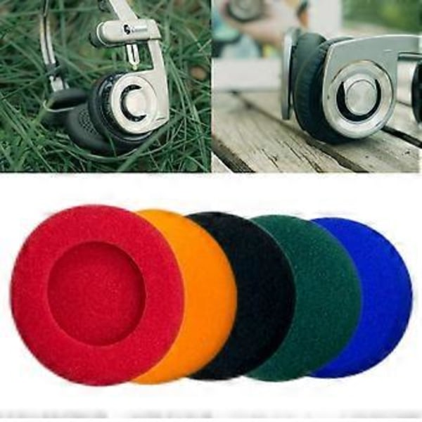Korvaavat korvatyynyt Ergonominen setti WhatPlus Retro -kuulokkeille, mukavat sienisuojukset, oranssi väri orange color