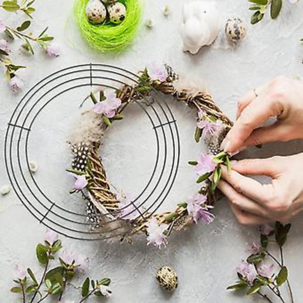 2 st Kransform Rund Bakgrundsstativ Blomsterkrans Ringstativ Cirkel för Dekoration