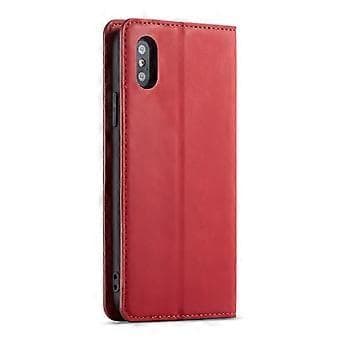 Läderfodral för iPhone X / XS Red