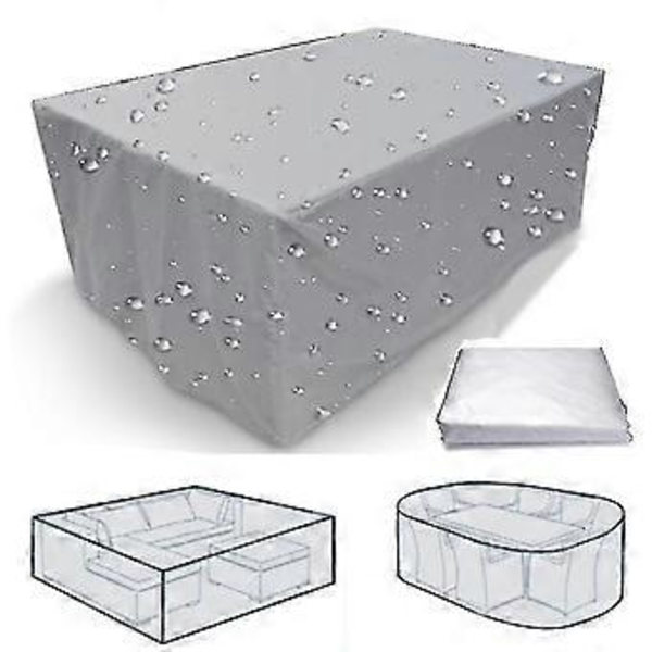 64 storlekar Vattentät Utomhus Patio Trädgårdsmöbler Överdrag Regn Snö Stolsöverdrag (160x160x80cm )