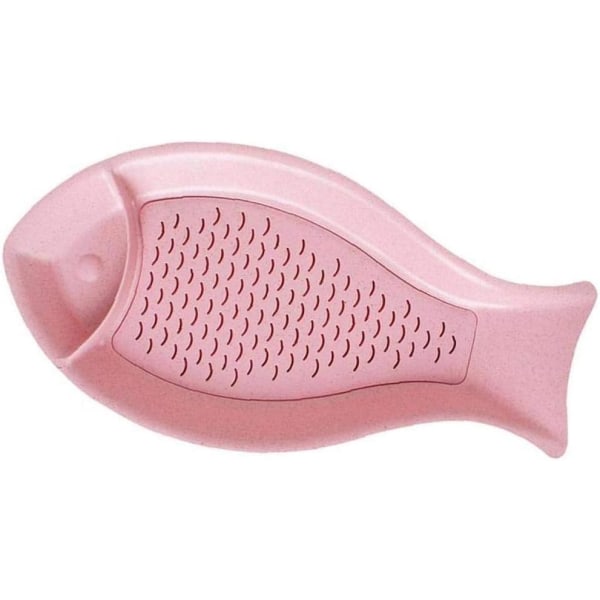 1 (rosa) fat, lätt, innovativ tvättbar och återanvändbar fiskform