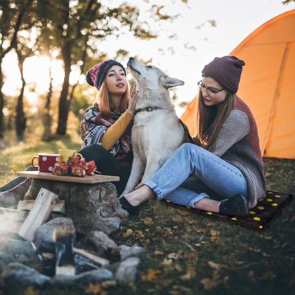 Set med 2 bärbara hopfällbara campingsittdynor, vattentäta kuddar M