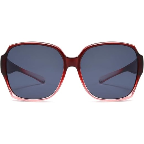 Moderne polariserede solbriller, udendørs kørsel solbeskyttelse og UV-beskyttelse solbriller, multifunktionelle briller, unisex, rød Red