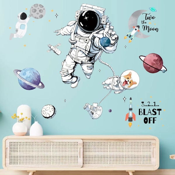 Astronaut rocket wallsticker, wall sticker sticker, wall decoration