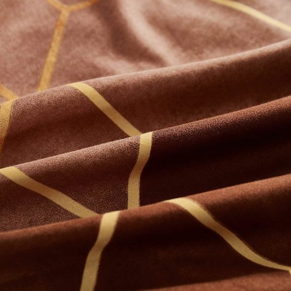 Camel Color Sängkläder Set 240x220 Taupe Braun Vuxen 2 Person Täcke