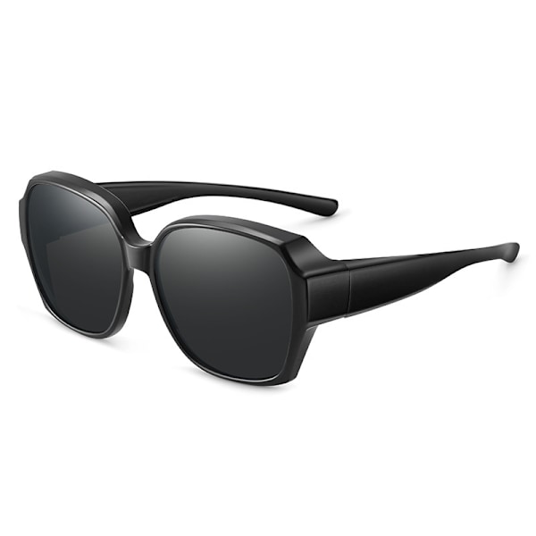 Moderigtige polariserede solbriller, udendørs kørsel solbeskyttelse og UV-beskyttelse solbriller, multifunktionelle briller, unisex, sort black