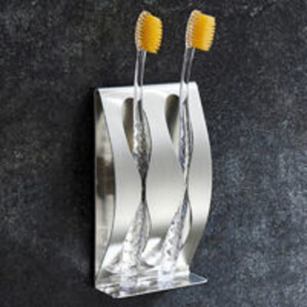 Väggmonterad tandborsthållare, rakhyvelhållare i rostfritt stål Stor