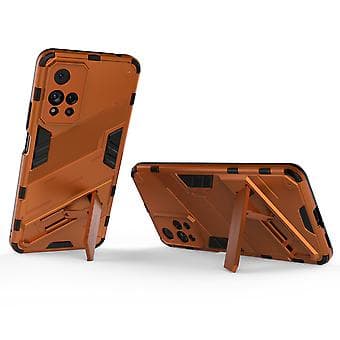 Slankt deksel for Redmi Note11 Pro 5G Støtsikkert tolags stativdeksel Orange