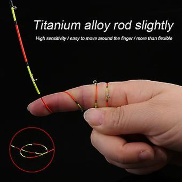 Thousand Fishing Raft Rod LED Luminous Rod Delvis Titanium Legering Halv Titanium Fiske Stöd Ny (Diameter 0.3 Vanlig Halv Titanium)
