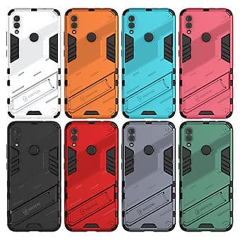 Slankt etui til Redmi Note7 Stødsikkert dobbeltlags stativcover Green