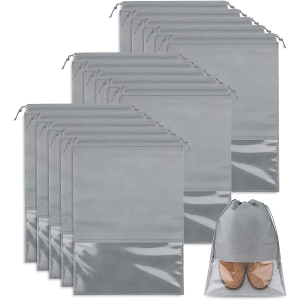 15-pack reseskoväska, stor organizer, non-woven klar Wi