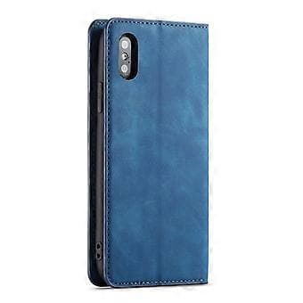 Läderfodral för iPhone X / XS Blue
