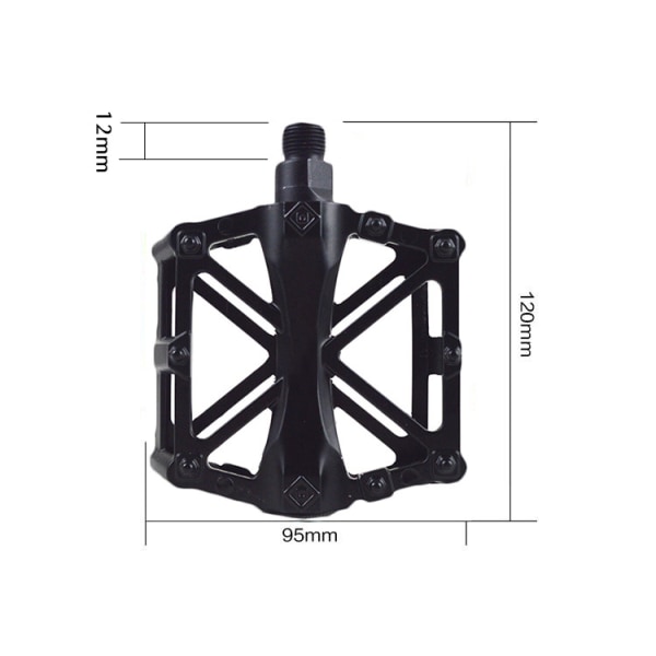 Sykkelpedaler, Sykkelpedal 9/16 Tommer BMX Aluminiumlegering Flat P