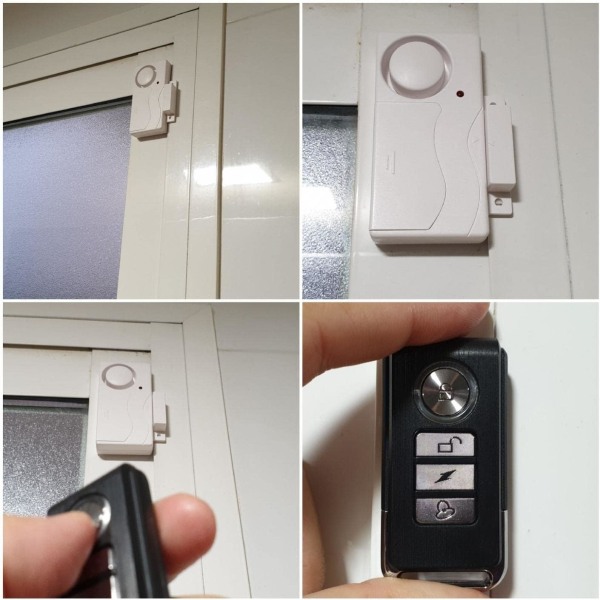 3 delar Mengshen dörr- och fönsterlarm - trådlöst inbrottslarm