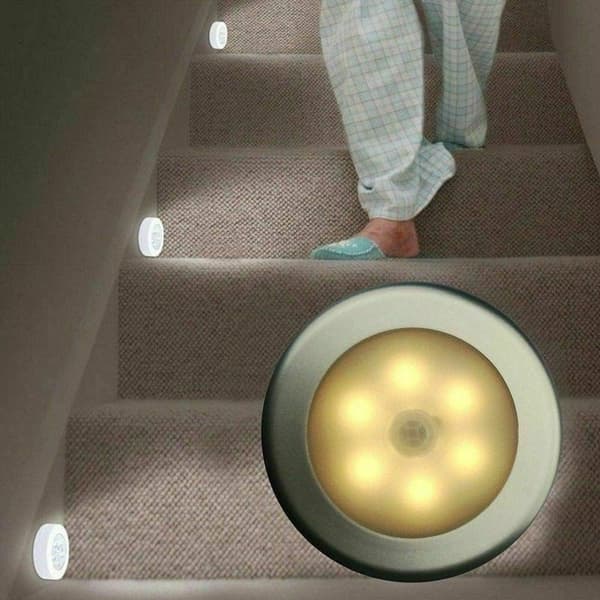 6 LED underskabslys, trådløst bevægelsessensor væglys til