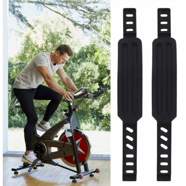 Pedalremmar för motionscykel, 1 par gummipedalremmar, universella