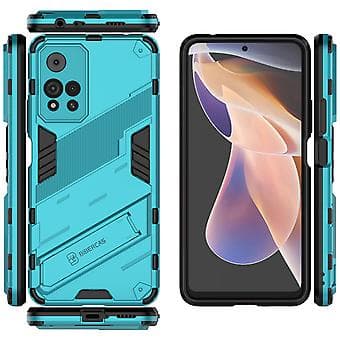 Slankt deksel for Redmi Note11 Pro 5G Støtsikkert tolags stativdeksel Blue