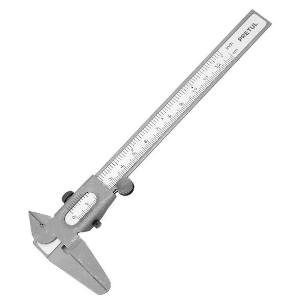 Vernier bromsok för väggtjockleksmätning
