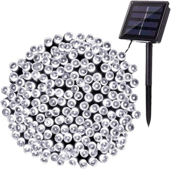 Utendørs solcellelyslenker, 22M 200 LED vanntett solcellejulelys