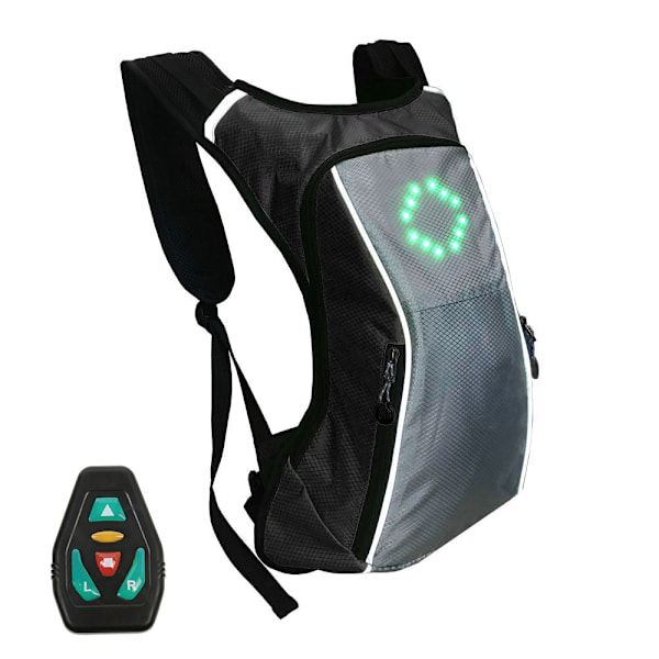 Cykelvest USB Genopladelig Reflekterende Rygsæk med LED Blink