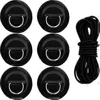 1 sett Bungee Deck Rigging Kit Surfbrett Tau D-ringer Kajakk D-ringputer Bungee Tau Kit