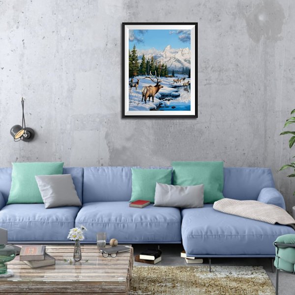 Vinter Diamond Painting Kit för vuxna, Deer 5D Diamond Painting