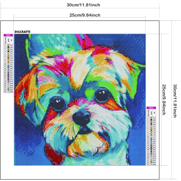 Diamond painting, Hund 5D diamond painting , diamantbroderi