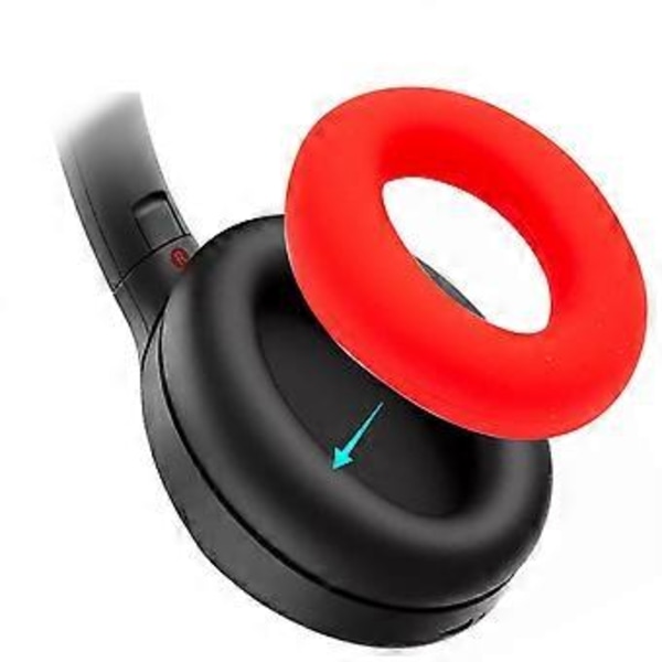 Ørepuder Svampepude Udskiftning Silikone Puder Ørekopper til WH-1000XM3/1000XM4 Gaming Hovedtelefoner (1 Par) Navy Blå Navy Blue