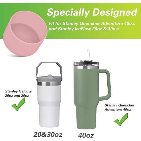 2-delad silikonisolerad cover Rosa 7,5 cm