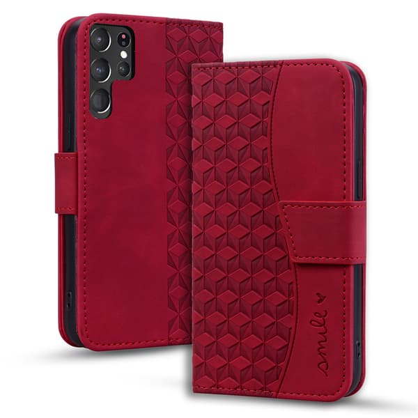 Multifunktionel kortholder flip-etui til iPhone XR – Stødresistent – vinrød Wine red