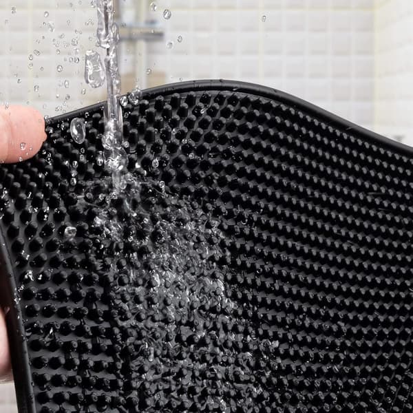 Sort 1 stk., 30*45 cm, PVC Gummi Coaster Afløbsbarmåtte Tyk Rektangulær
