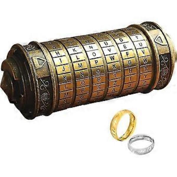 Da Vinci Code Mini Cryptex för jul, alla hjärtans dag, de mest intressanta födelsedagspresenterna för pojkvän och flickvän, hjärngåtor, låspussel ( )