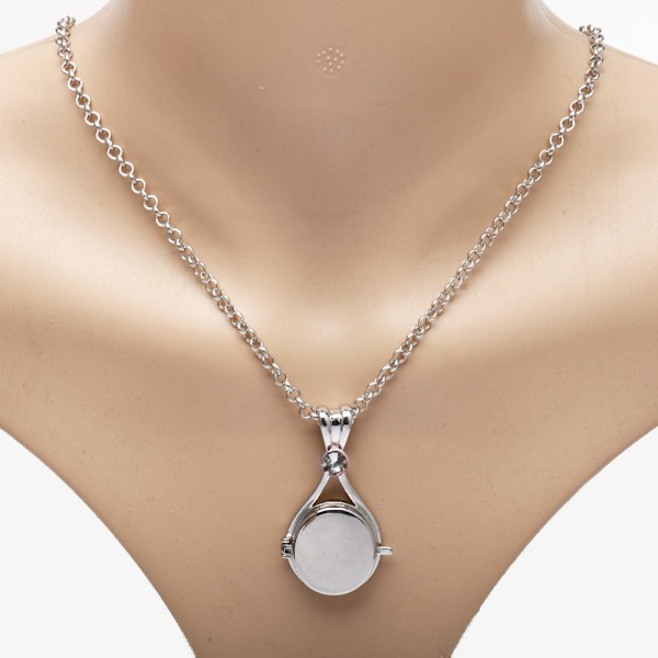 Anime animation H2o halsband, ett sjöjungfru snäckskal kan öppna hängsmycket, en present till vänner, vit White