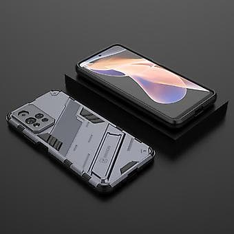 Slankt deksel for Redmi Note11 Pro 5G Støtsikkert tolags stativdeksel Grey