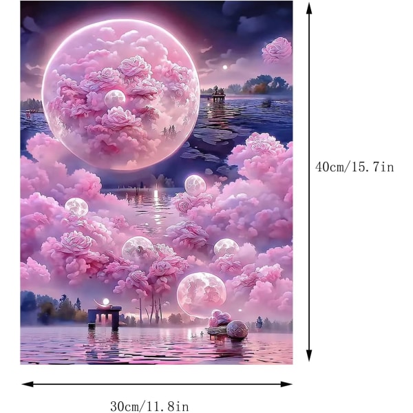 30 × 40 cm DIY Diamond painting Full Drill, 5D Diamond painting av