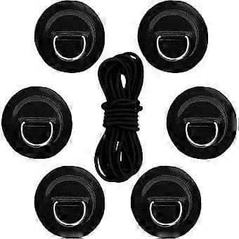 1 sett Bungee Deck Rigging Kit Surfbrett Tau D-ringer Kajakk D-ringputer Bungee Tau Kit