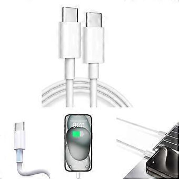 USB C til USB C Kabel Hann til Hann Kabel Støtter 100W Lading Synkroniseringsdataoverføringskabel 10Gbps for Elektroniske Enheter 2m